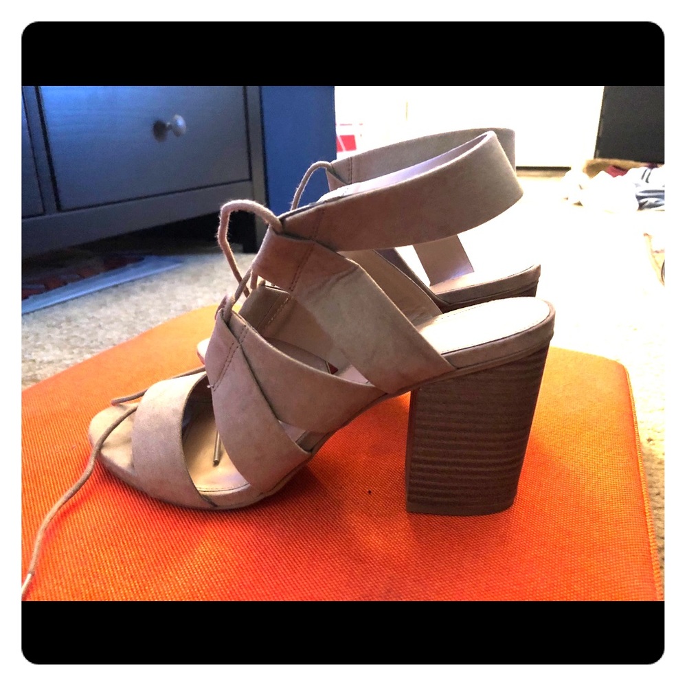 Merona Tan Block Heel Sandals